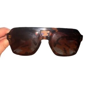 SOJOS SJ2385 C7 Retro Thick Polarized Aviator Sunglasses Tortoise Brown 54mm
